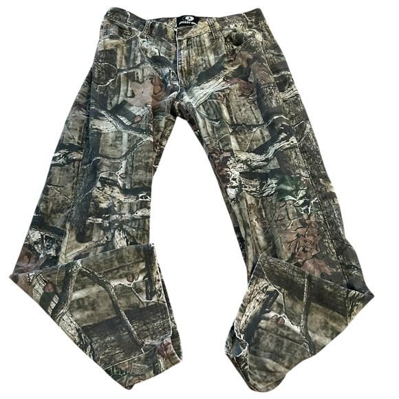 Mossy Oak Men’s Camo Hunting Pants Size 35x28 Outdoor 100% Cotton Fall Foliage - Picture 1 of 4